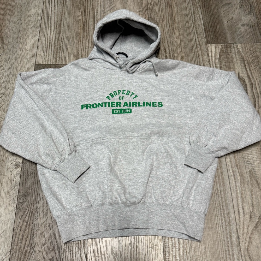 MV Sport Gray Hoodie with Green Print